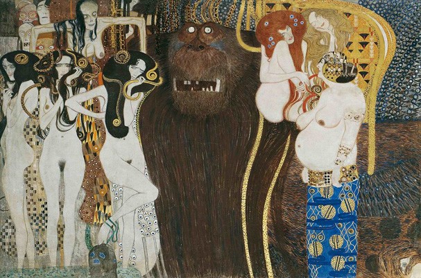 Bethoven Frieze, obra de Gustav Klimt (Foto: Reprodução)