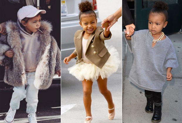 North West esbanja fofura e looks impecáveis (Foto: Reprodução/Instagram/Getty Images)