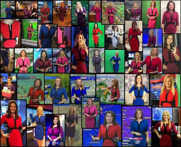 Vestido vira febre entre apresentadoras de TV nos Estados Unidos (Foto: Reprodução/Facebook)