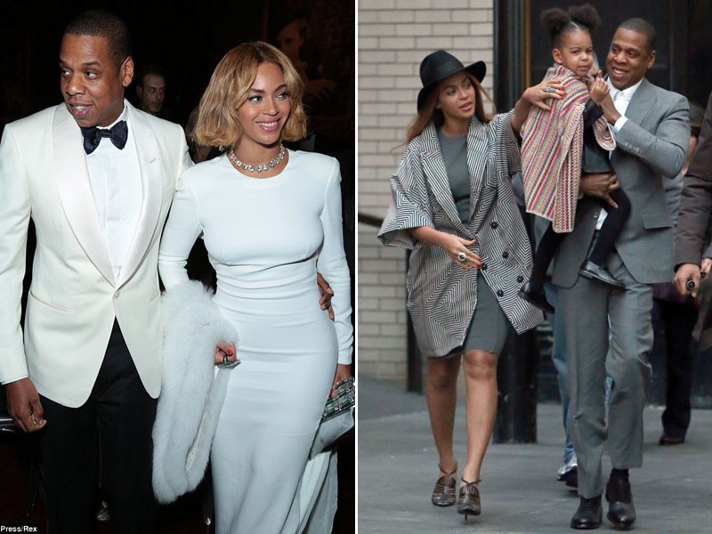 BEYONCÉ E JAY-Z REVEZAM ENTRE COR E ESTILO (Foto: Grosby)