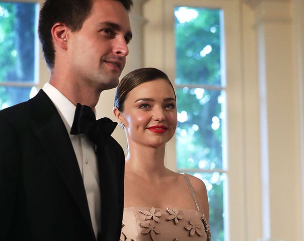 Miranda Kerr e Evan Spiegel (Foto: Getty Images) Miranda Kerr e Evan Spiegel (Foto: Getty Images)