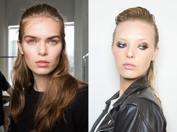 Olhos glossy em Dion Lee e Altuzarra (Foto: Imaxtree)