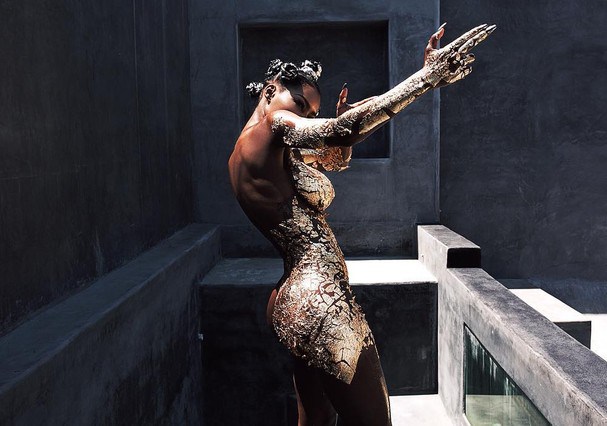 Teyana Taylor nos bastidores do clipe Champions freestyle (Foto: Reprodução/ Instagram)