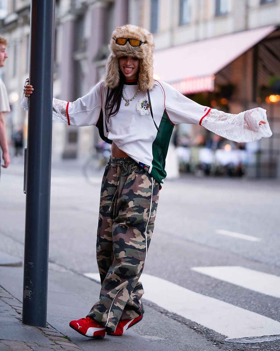 Livia Nunes durante a semana de moda de Copenhague — Foto: Reprodução/Instagram